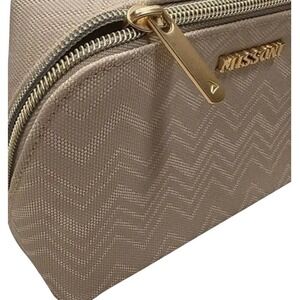 Missoni Delta One Amenity Kit Beige Zigzag Travel Pouch Set New